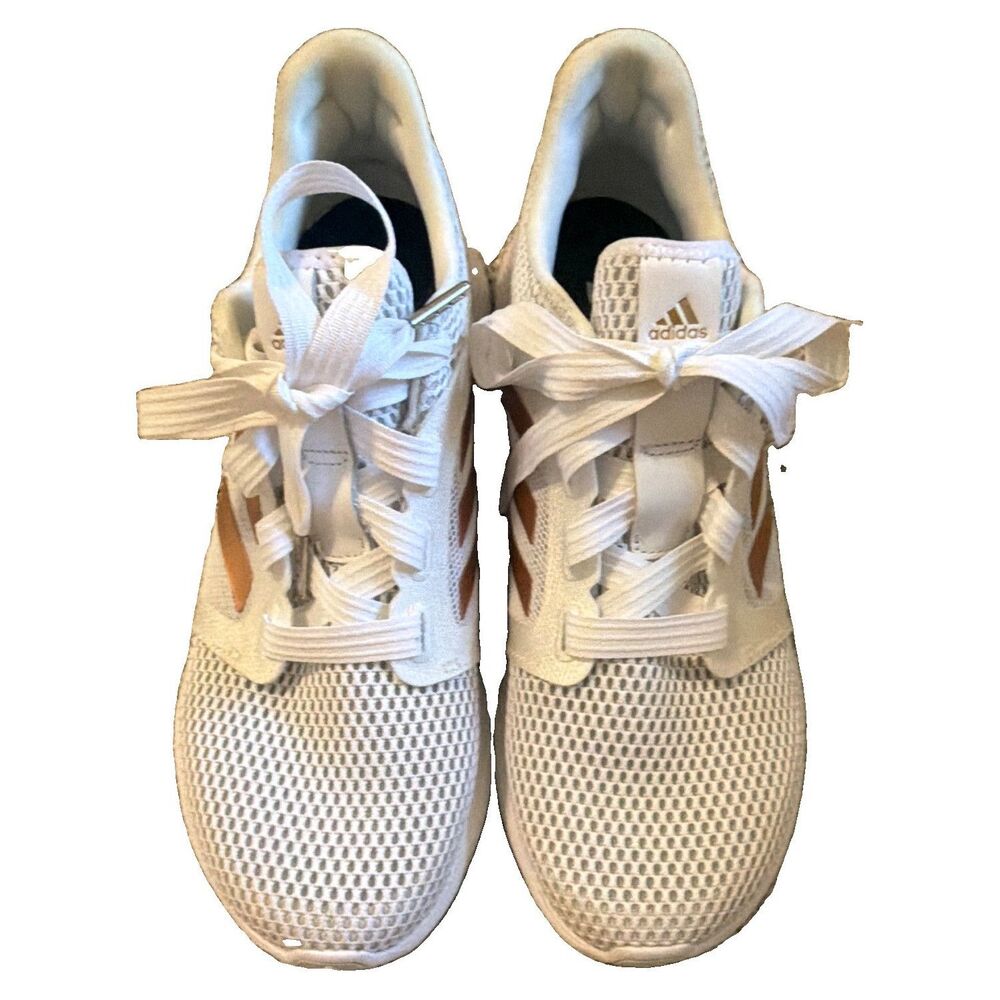 adidas Edge Lux Low Top Mesh Lace-Up Sneakers White/Gold